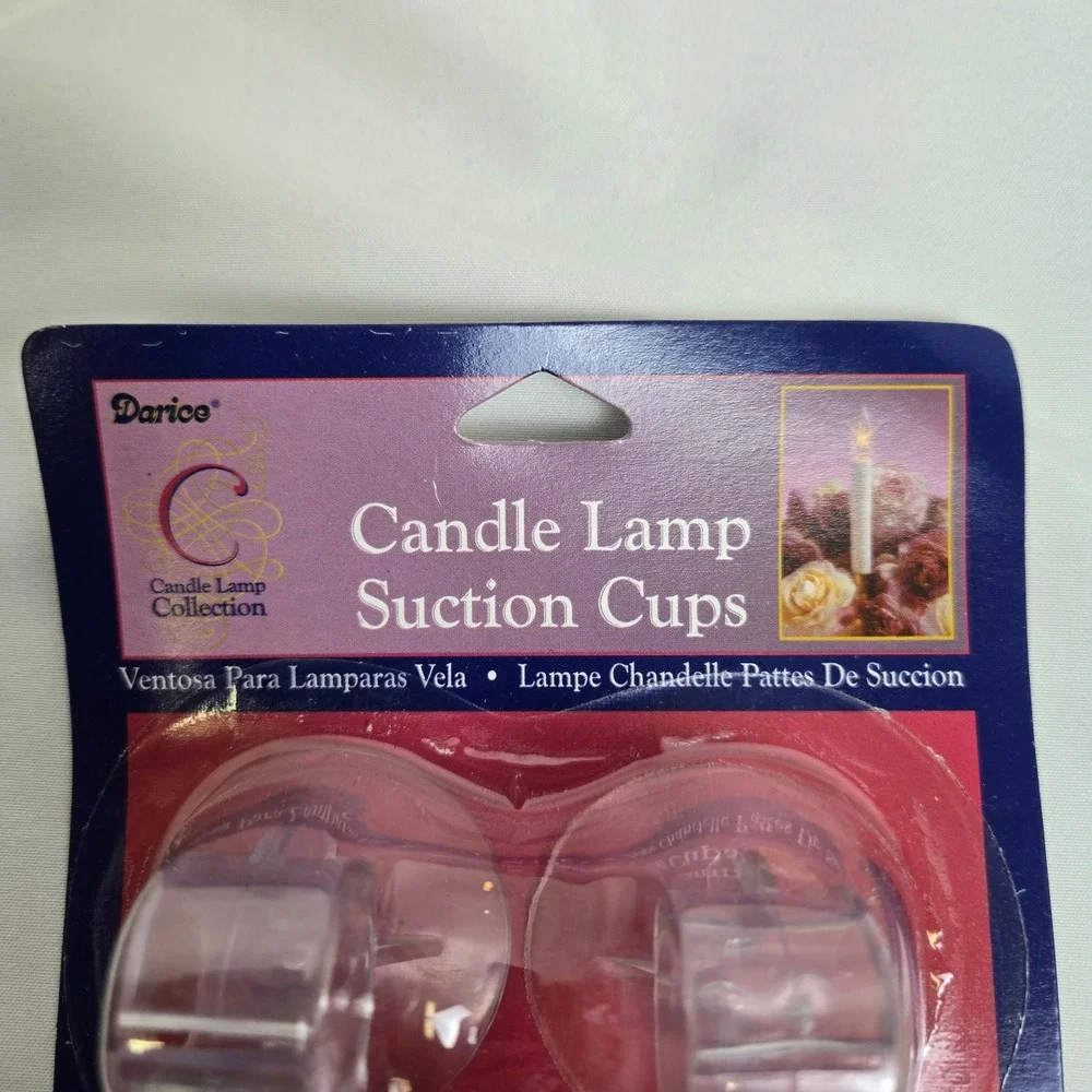 Darice Candle Lamp‎ Suction Cups NOS, 2 Packs of 6, Vintage 2005 2445-96 New